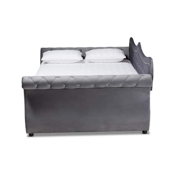 Baxton Studio Abbie Grey Full Daybed 164 10423 HD The Home Depot