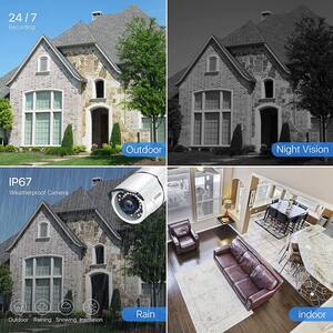 Wired 1080P FHD 4-In-1 Outdoor Home Security Camera Compatible with TVI/AHD/CVI Analog DVR, 120 ft. Night Vision