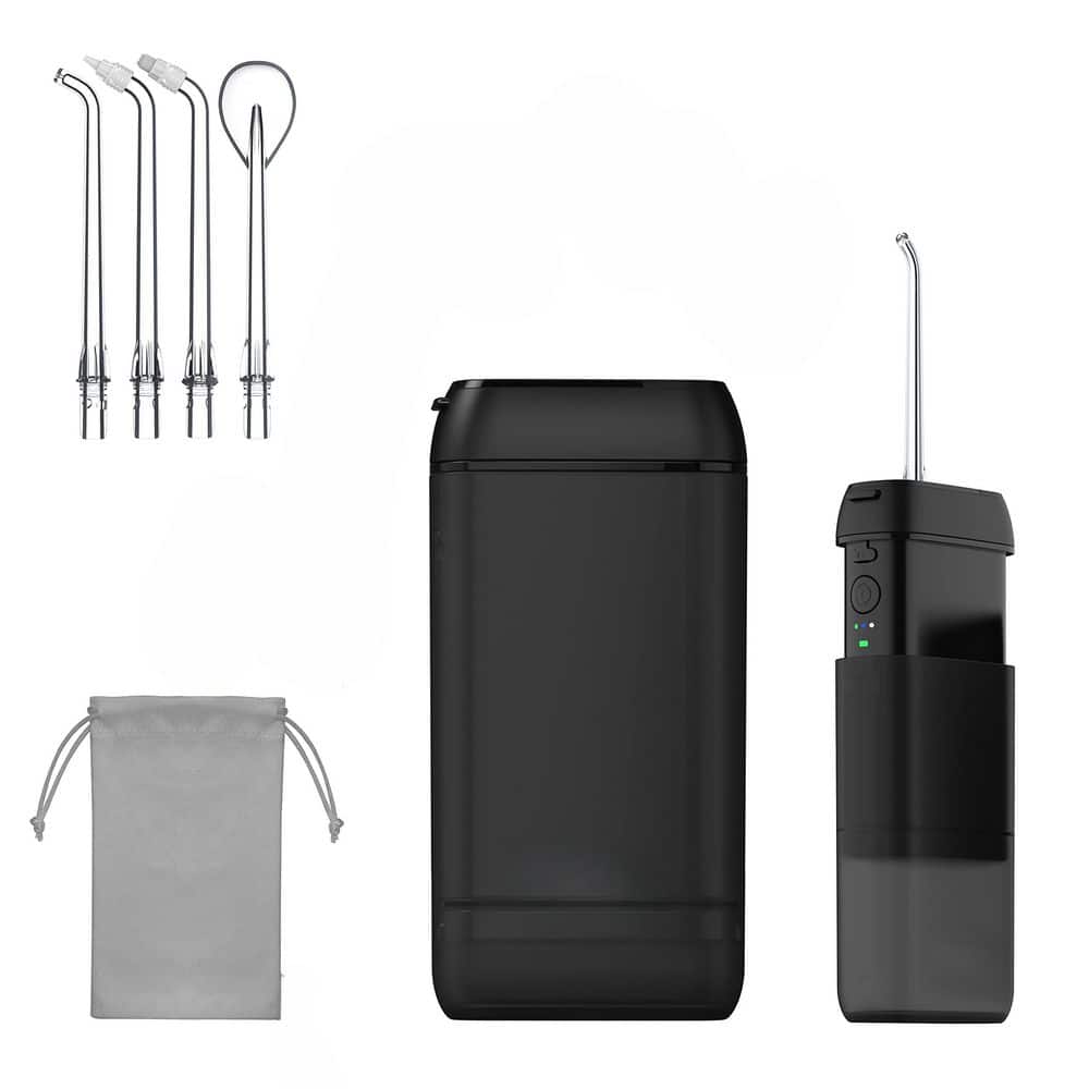 Mini Cordless Water Flosser Oral Irrigator with Telescopic Tank, 3 Modes and IPX7 Waterproof in Black, 1-Pack price history on PriceWatchPro
