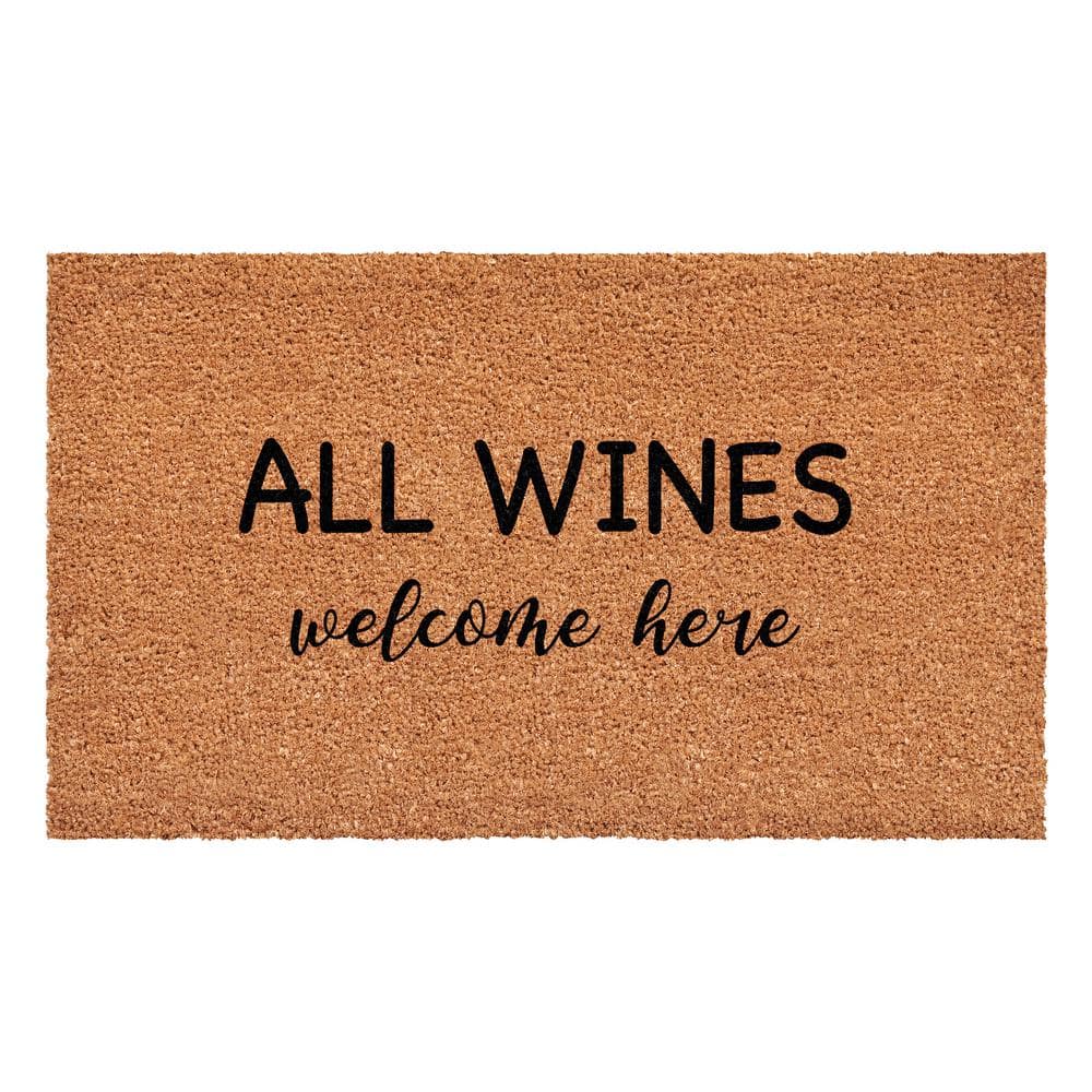 All Wines Welcome Here Multi-Colored 17 in. x 29 in. Indoor or Outdoor Doormat price history on PriceWatchPro