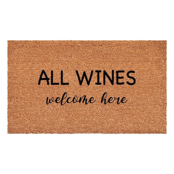 Calloway Mills All Wines Welcome Here Multi-Colored 17 in. x 29 in. Indoor or Outdoor Doormat