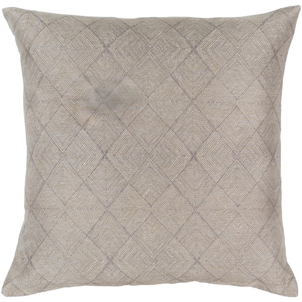 Livabliss Tethys Slate 18 in. x 18 in. Square Pillow Cover