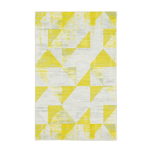 Mohawk Home Eroded Triangles Yellow 8 ft. x 10 ft. Area Rug