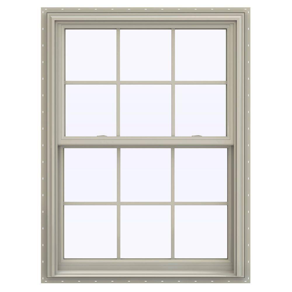 JELD-WEN 35.5 In. X 53.5 In. V-2500 Series Desert Sand Vinyl Double ...