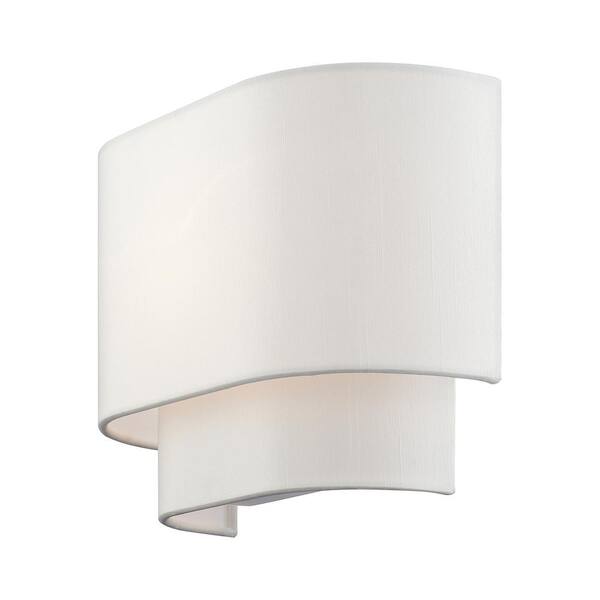ADA  ライト Livex Lighting Manorwood 11 in. 1-Light White ADA Wall Sconce with