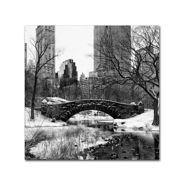 Trademark Fine Art Gapstow Bridge Central Park by Philippe Hugonnard Hidden Frame Architecture Art Print 14 in. x 14 in.