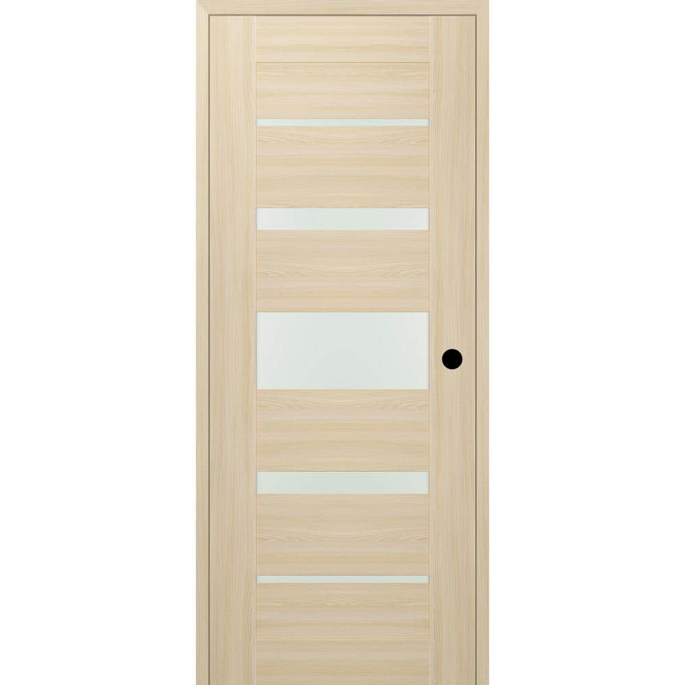 Belldinni Vona 07 03 18 In X 84 In Left Hand Frosted Glass Loire Ash Wood Composite Single