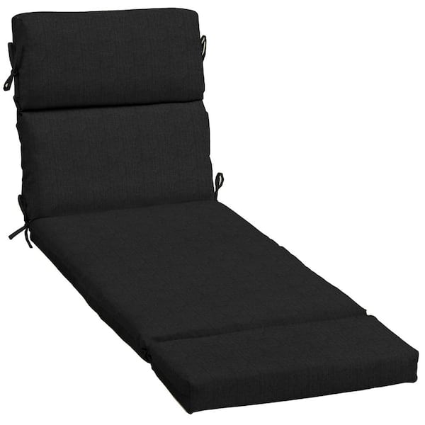Black Outdoor Chaise Lounge Cushion, Sunbrella Lounge Chair Cushions Home Depot