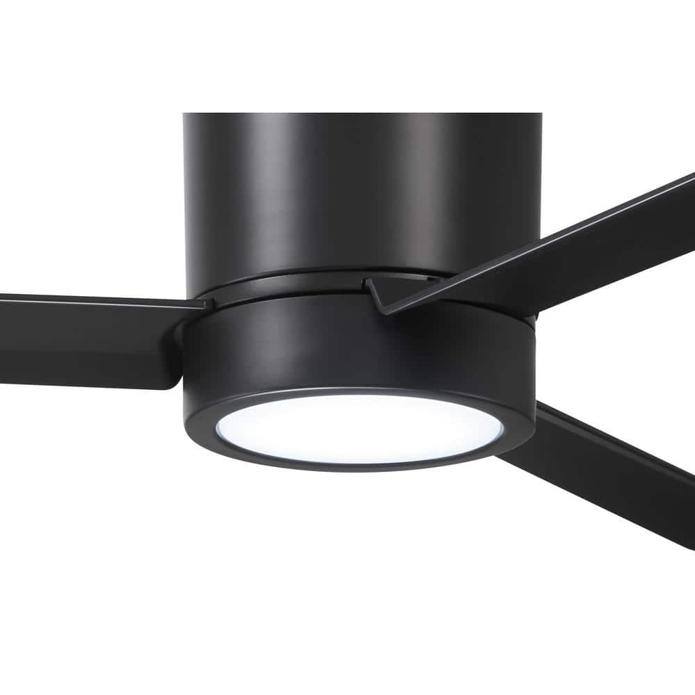 52'' Black Low Profile LED Ceiling Fan with Remote
