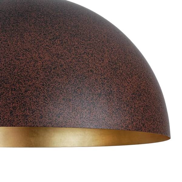 HUOKU PCover 1-Light 23.6 in.W Rust Copper Modern Farmhouse