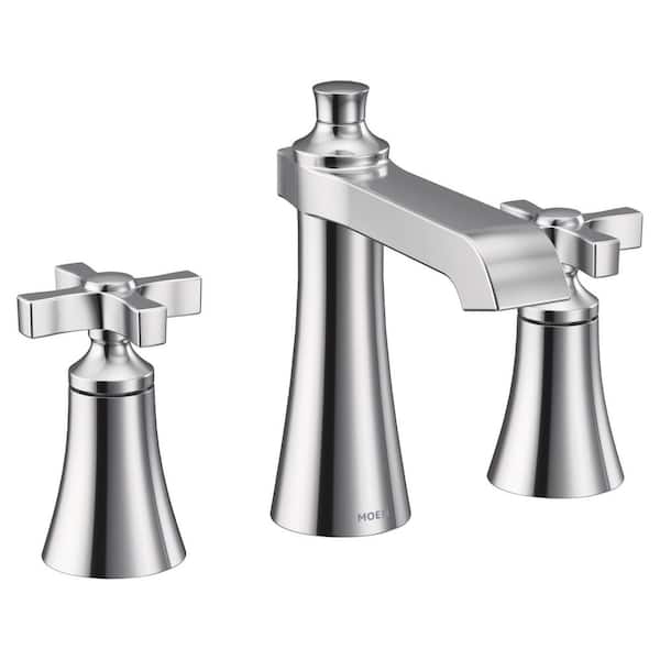 Flara 8 in. Widespread 2 Handle Bathroom Sink Faucet in Chrome