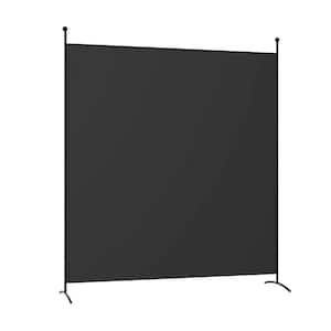 Single Panel Room Divider Privacy Partition Screen for Office Home Black