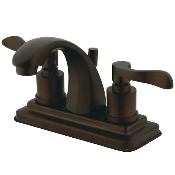 Kingston Brass NuWave 4 in. Centerset 2-Handle Bathroom Faucet in Oil Rubbed Bronze