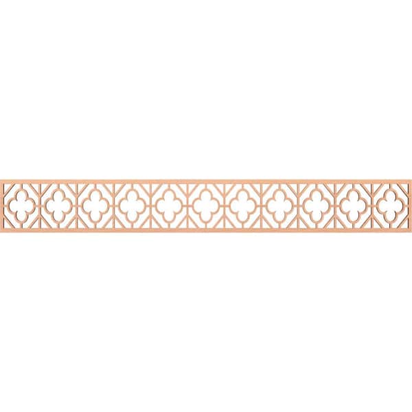 Ekena Millwork Hazelton Fretwork 0.25 in. D x 46.5 in. W x 6 in. L Alder Wood Panel Moulding