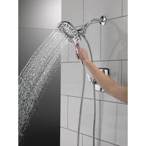 In2ition 4-Spray Patterns 1.75 GPM 6 in. Wall Mount Dual Shower Heads in Chrome