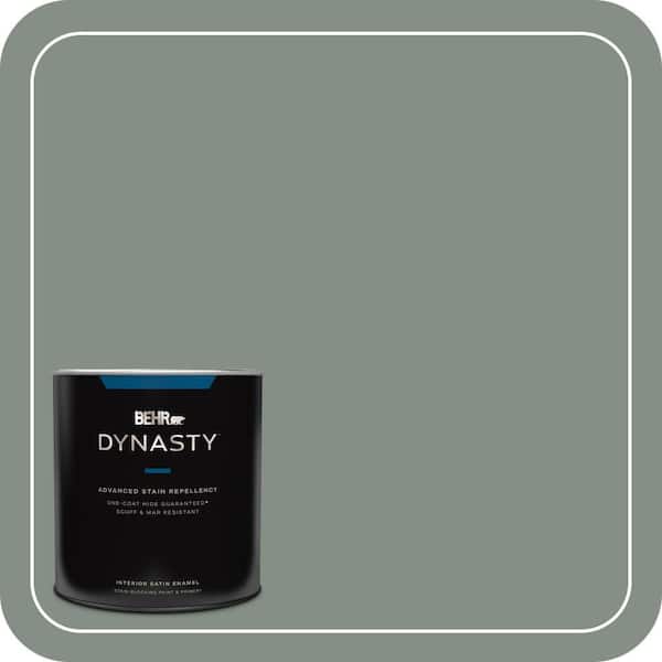 BEHR DYNASTY 1 qt. #ECC-49-3 Forest Moss Satin Enamel Interior Stain-Blocking Paint and Primer