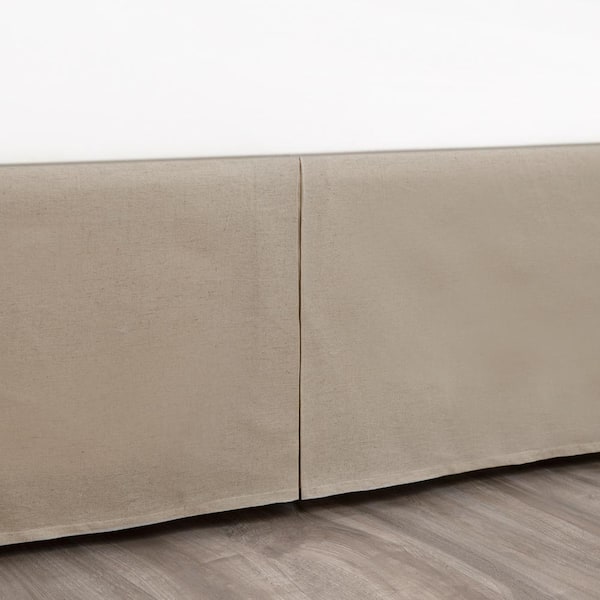 16 in. Faux Linen King Bed Skirt