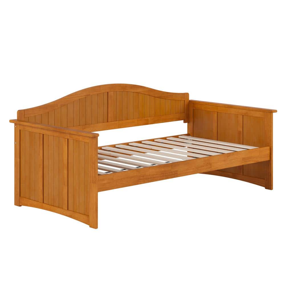 Nantucket Light Toffee Twin Wood Daybed Frame with Drawer