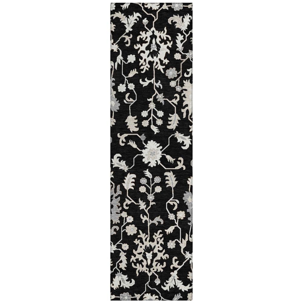 Chantille Machine Washable Indoor/Outdoor Abstract ACN1854 Black 2 ft. 3 in. x 7 ft. 6 in. Runner Rug price history on PriceWatchPro