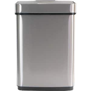 13.2 Gal. Stainless Steel Metal Household Trash Can with Sensor Lid