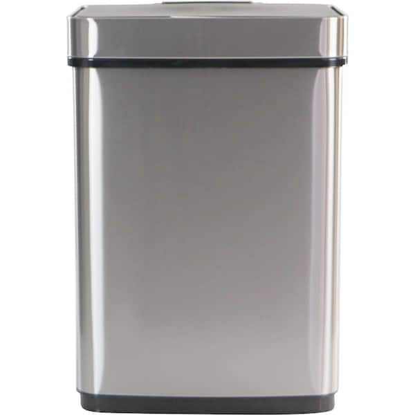 Hanover 13.2 Gal. Stainless Steel Metal Household Trash Can with Sensor Lid