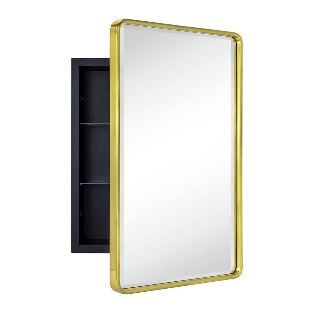 24 in. W x 30 in. H Rectangular White Metal Bathroom Medicine Cabinet with 