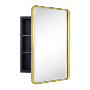 24 in. W x 30 in. H Rectangular White Metal Bathroom Medicine Cabinet with Mirror,Vanity Mirrors Recess or Surface Mount