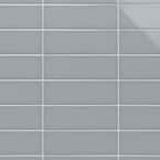 Remington Gray 3.93 in. x 11.81 in. Polished Porcelain Wall Tile (13.55 sq. ft./Case)