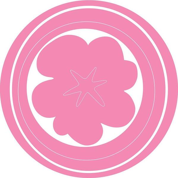 WallPops 13 in. x 13 in. Pink Hooplah Circles Wall Decal