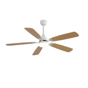 52.1 in. Indoor White Modern Ceiling Fan with 6 Speed Wind Remote Control Reversible DC Motor