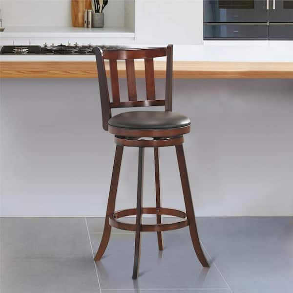 Round swivel bar stools with online back