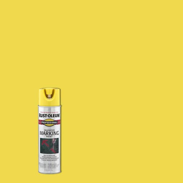 Rust-Oleum Professional 15 oz. High Visibility Yellow Inverted Marking Spray Paint (6 Pack)