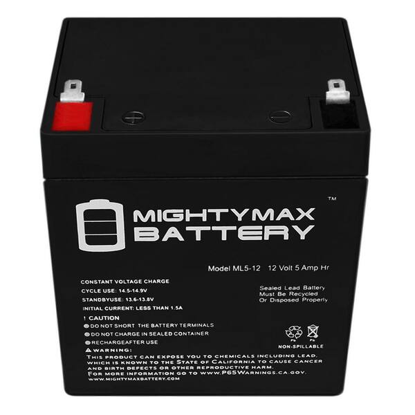 MIGHTY MAX BATTERY 12-Volt 5AH Battery Replacement for Rotary Lawn