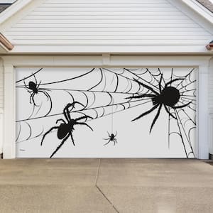 7 ft. x 16 ft. Spiders Halloween Garage Door Decor Mural for Double Car Garage Car Garage