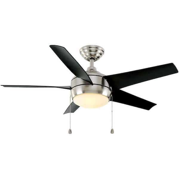 Home Decorators Collection Windward 44 in. Indoor Brushed Nickel Ceiling Fan with Light Kit