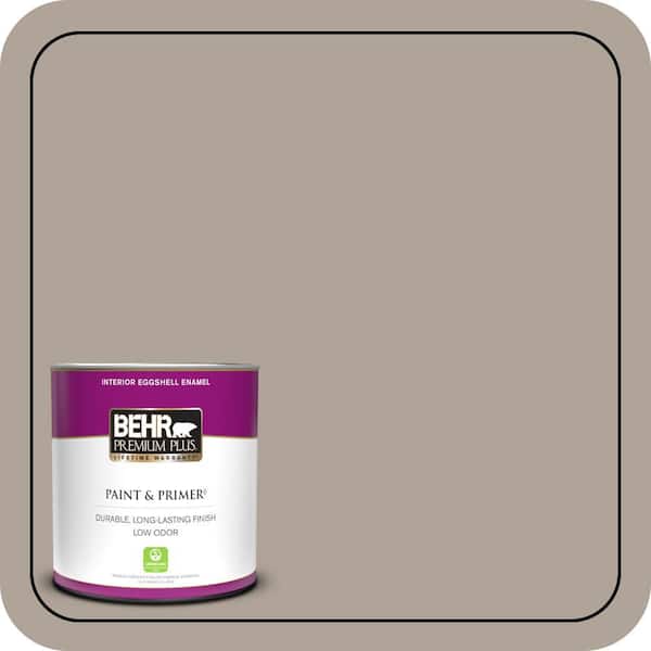 BEHR PREMIUM PLUS 1 qt. #MQ2-56 Abbey Stone Eggshell Enamel Low Odor Interior Paint & Primer