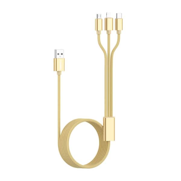 10ft. 3-in-1 Cable for Lightning, USB-C and Micro-USB