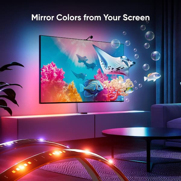 4D LED Addressable Lighting- Strip Light with Camera Starter Kit for 65 in. to 85 in. TVs