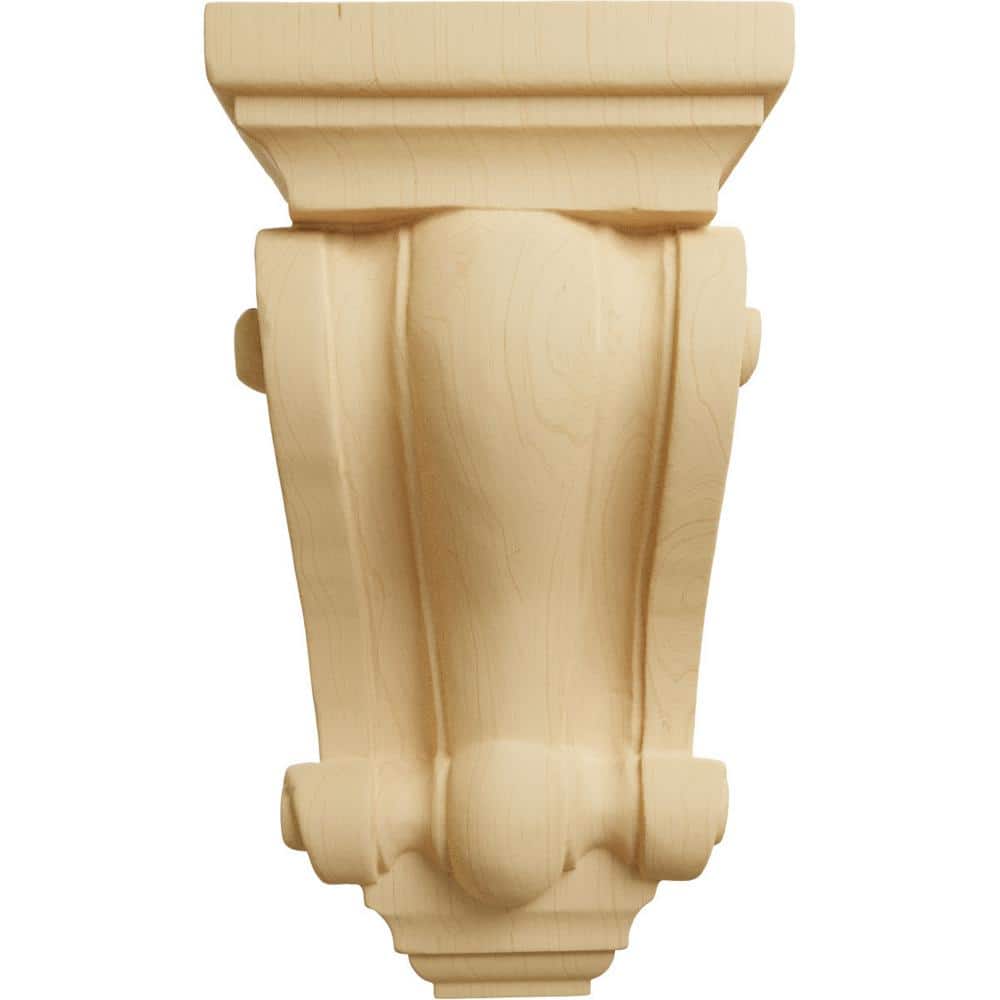 Alder Hand-Carved Wood Corbel 7.5" x 4"