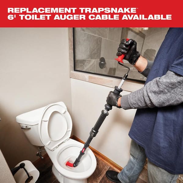 Trap Snake 6 ft. Toilet Auger Plumbing Drain Snake