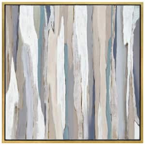 "Grey Aisle" by Martin Edwards Framed Textured Metallic Abstract Hand Painted Wall Art 36 in. x 36 in.