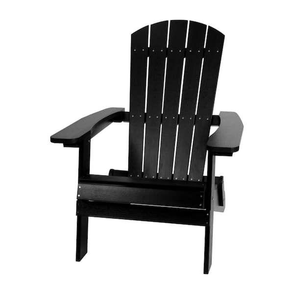TAYLOR + LOGAN Black Resin Outdoor Lounge Chair