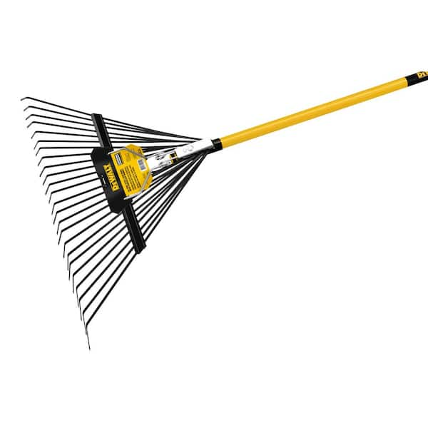 DEWALT 53 in. Fiberglass Handle Steel Leaf Rake DXLHT8446 The