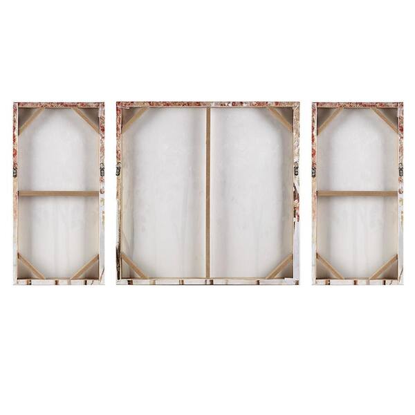 Contemporary 3-Piece Unframed Art Print Triptych Textured Canvas