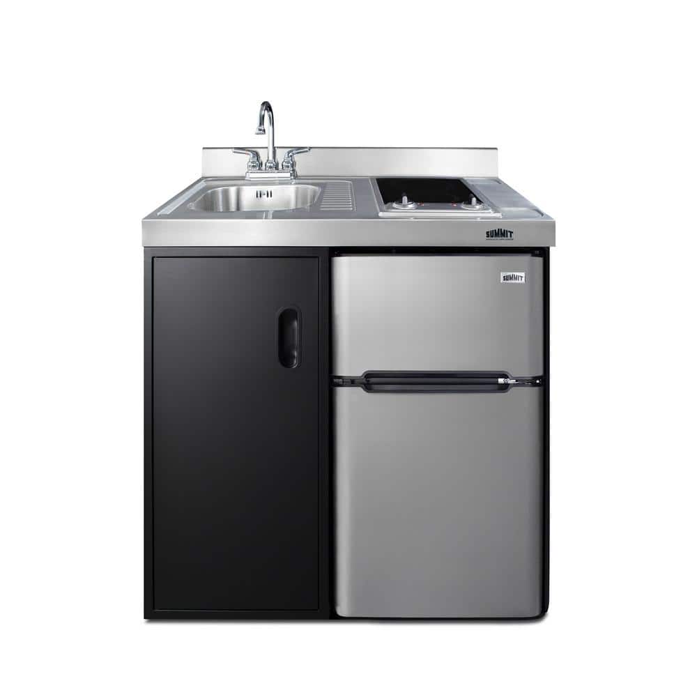 36 in. Compact Kitchen in Black