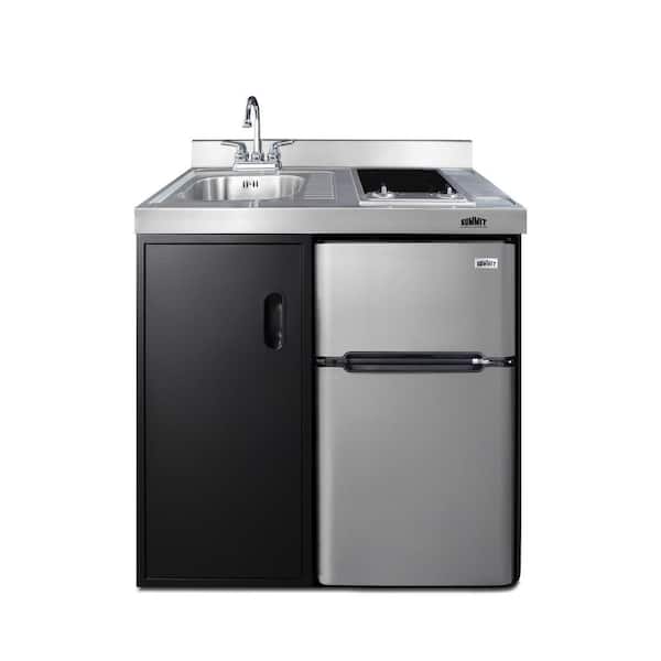 Summit Appliance 36.13 in. Compact Kitchen in Black