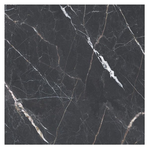 Splendor 48 in. x 48 in. Matte Charcoal Black Porcelain Sqaure Veining Large Format Tile (15.5 sq ft/case)-1 Pack