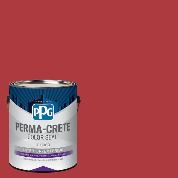 Color Seal 1 gal. PPG1187-7 Red Gumball Satin Interior/Exterior Concrete Stain