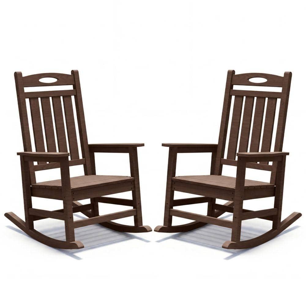 HDPE Outdoor Rocking Chair Set of 2, Oversized Outdoor Rocker for Porch Garden Lawn price history on PriceWatchPro