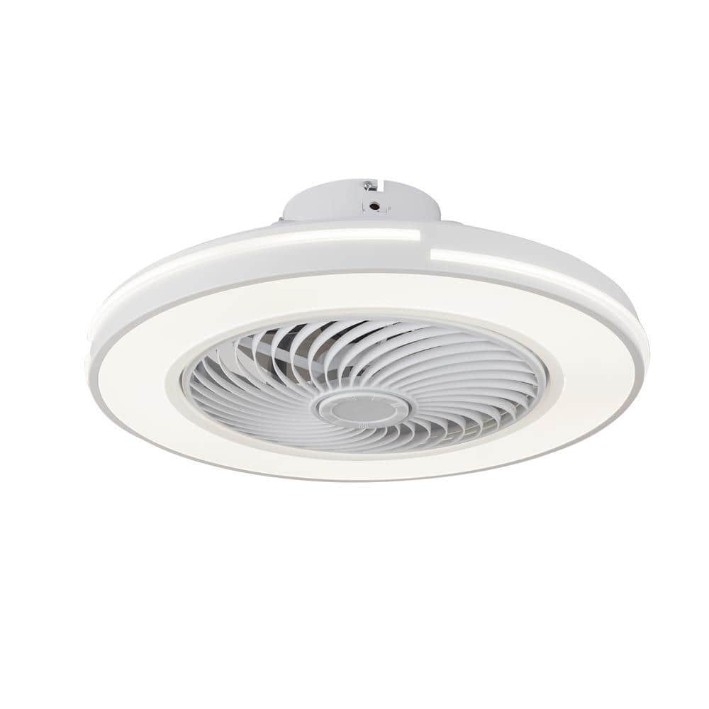 OUKANING 20 in. White Modern Indoor Integrated LED Round Ceiling